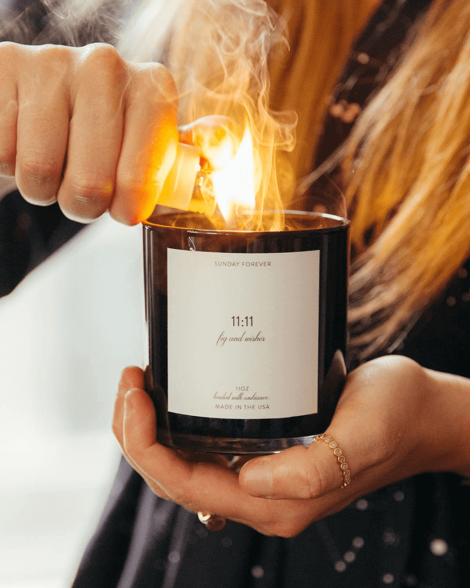 Sunday Forever - Wholesale Jar/Filled Candle - 11 11 Luxury Candle with Deep Fig and White Woods3