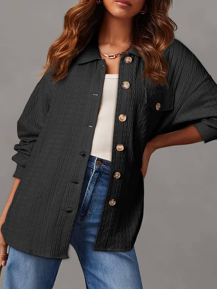 Lily Clothing - Wholesale Button Down Shirt - Women's - EVERYTHING GOES WITH A LAPEL SHIRT TOP7