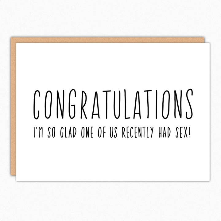 Récemment eu des rapports sexuels Félicitations Carte de félicitations pour la grossesse pour la vente par In A Nutshell Studio
