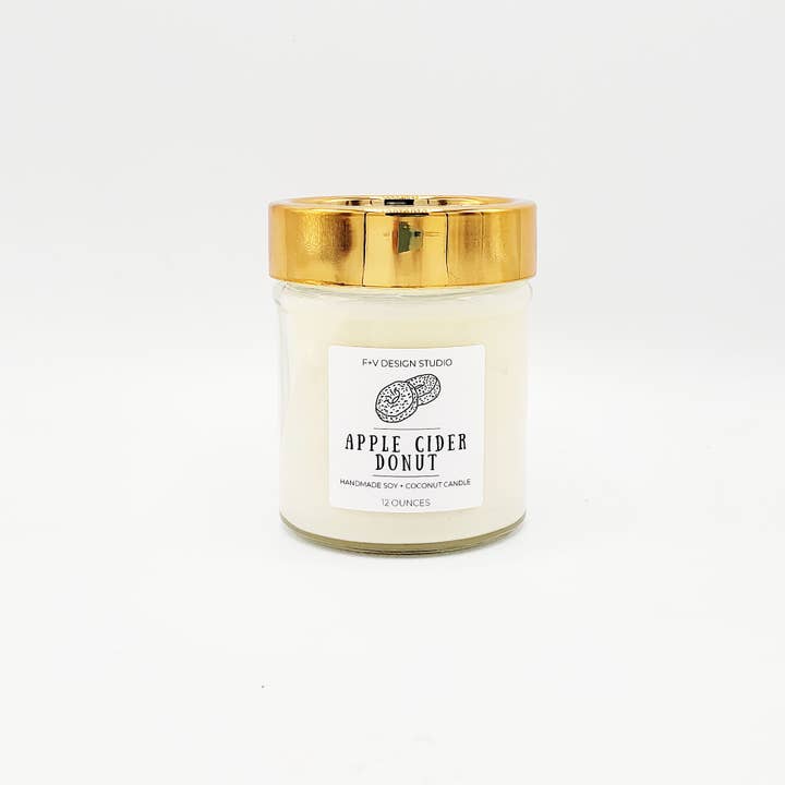 Apple Cider Donut 12oz for wholesale by F + V Design Studio