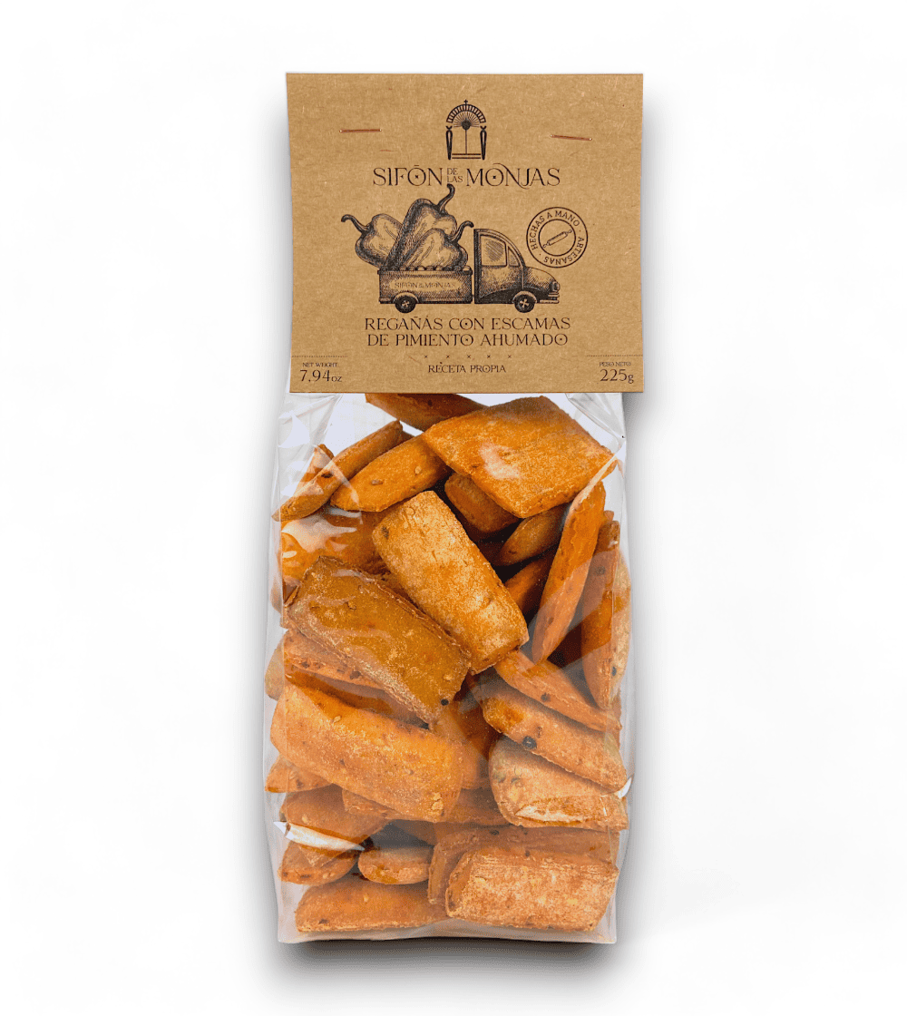 Sifón de las Monjas – Engroshandel Chips – Regañá med røget peberflager og olivenolie2