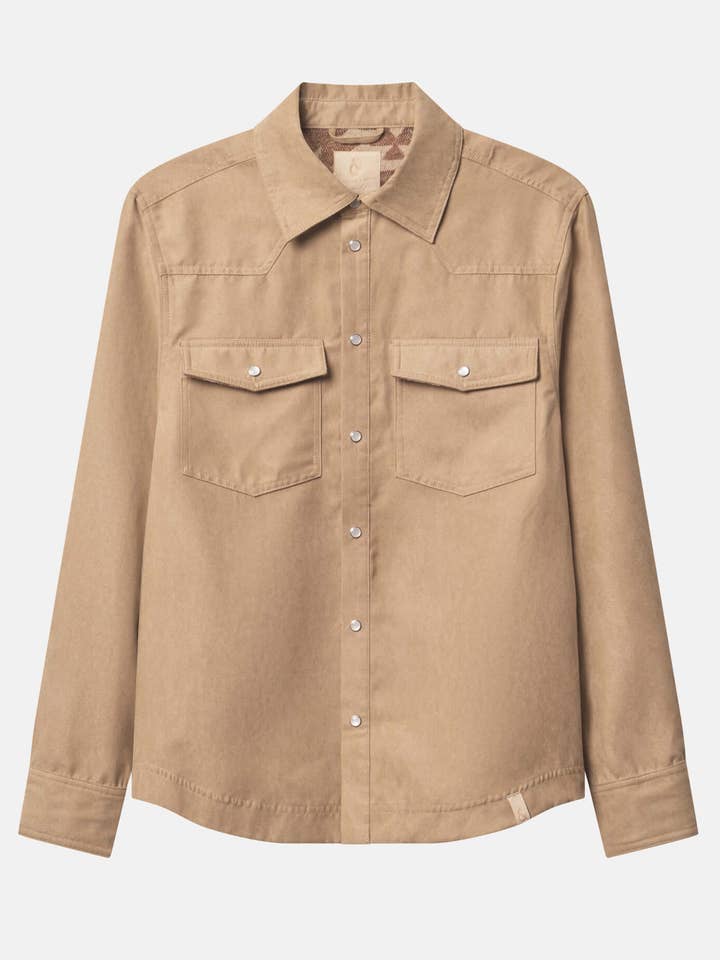 Suede shirt - beige for wholesale by COLOURS & SONS