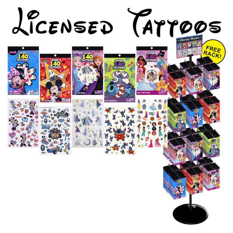 Deluxe Import Trading – wholesale Tattoo enhancer – 240 pc Licensed Tattoo Books Display0
