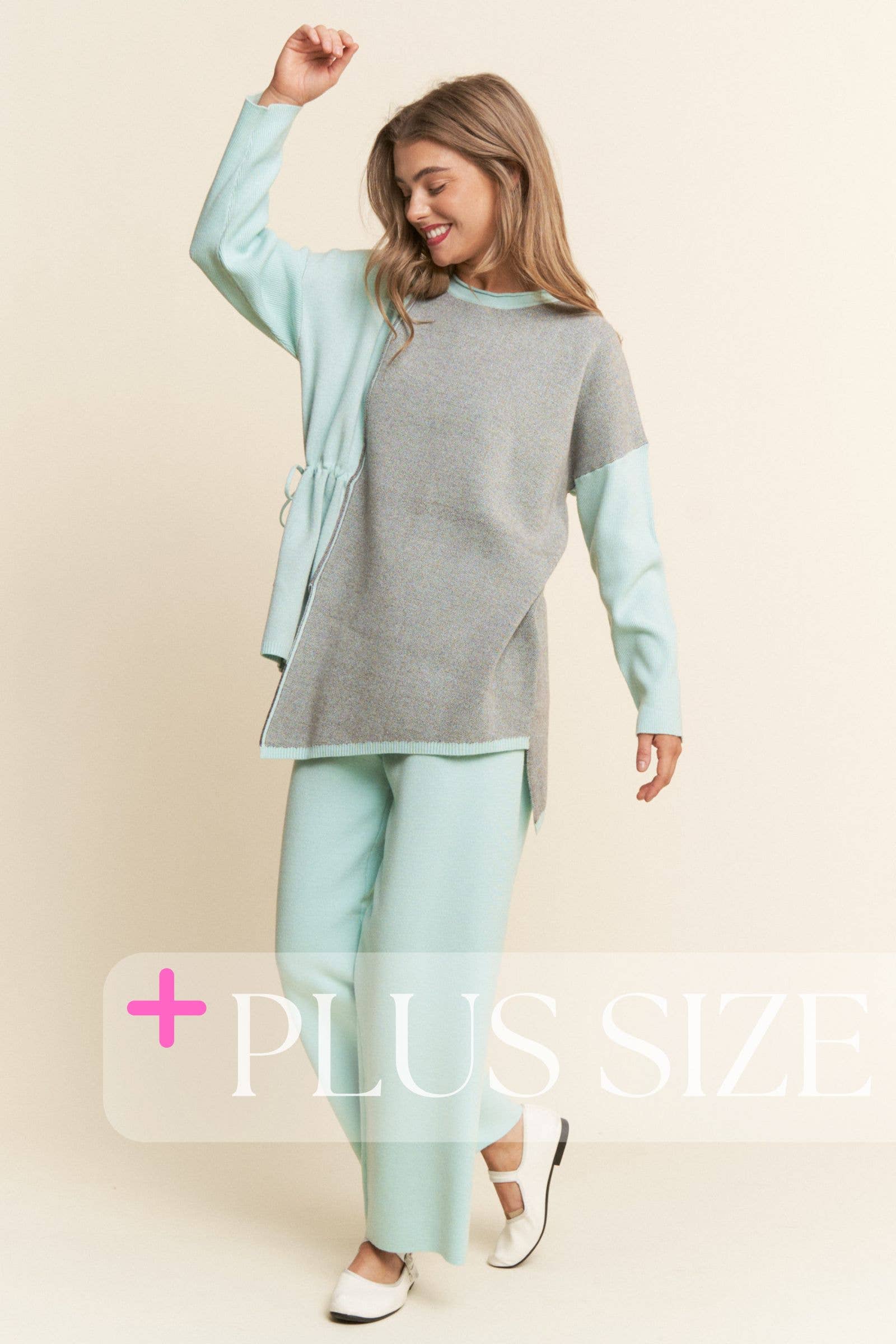 J.NNA - Wholesale Top & Pant Set (NOT Loungewear) - Women's - Soft Knit 2PC Set Long Sleeve Top & Bottoms S-L/1X-3X11