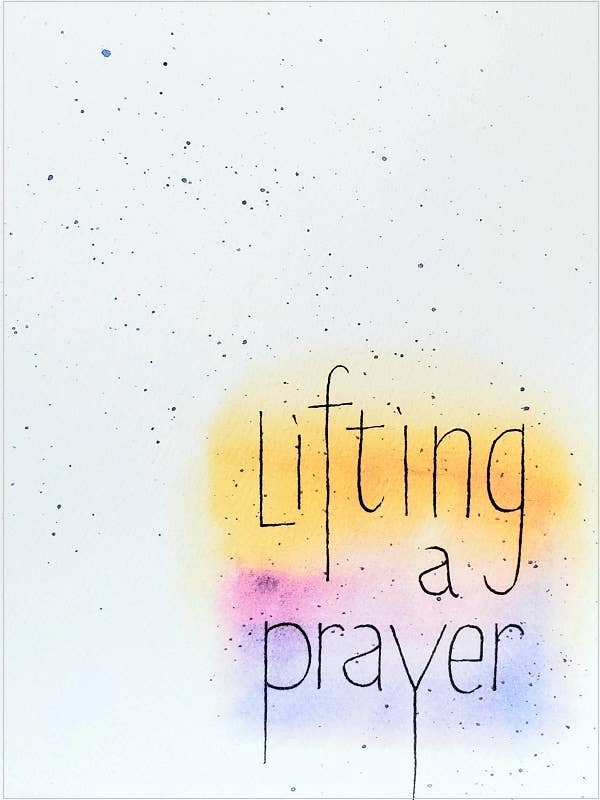 Carte de voeux Confort Lifting A Prière (Versed) pour la vente par Credo Designs LTD