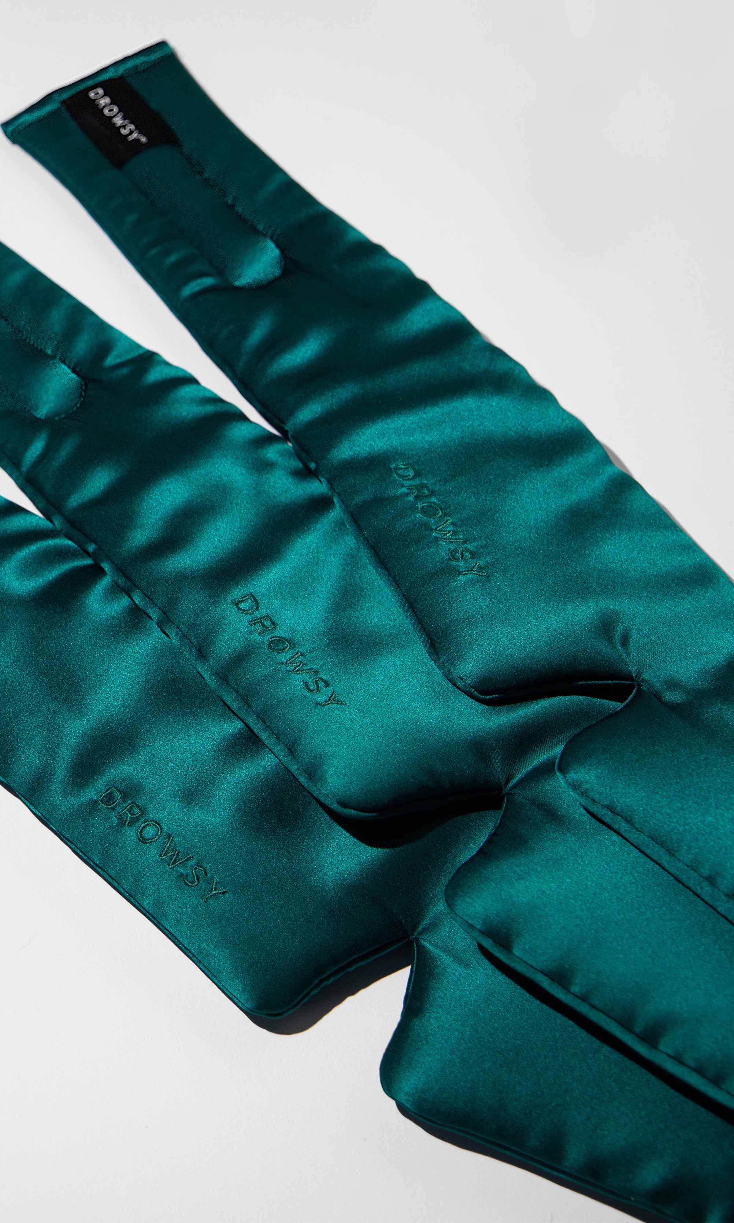 Drowsy Sleep Co. - Wholesale Sleep/Eye Mask - Green Sapphire Silk Sleep Mask6