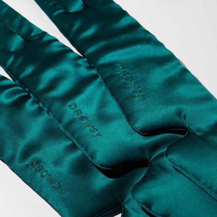 Drowsy Sleep Co. - Wholesale Sleep/Eye Mask - Green Sapphire Silk Sleep Mask6