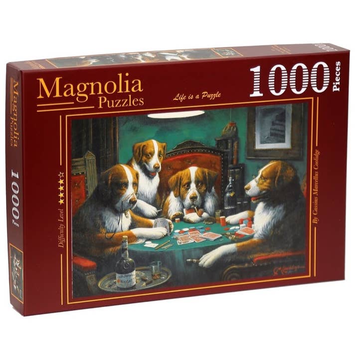 Magnolia 2325 Dogs Playing Poker 1000pc Jigsaw Puzzle for wholesale by The Weekend Hub