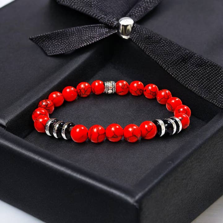 Sphere Red Howlite för wholesale av Supr Nova Wrists