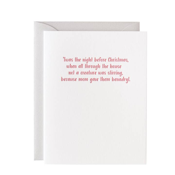 Carte de vœux Benadryl pour la vente par Paper Epiphanies