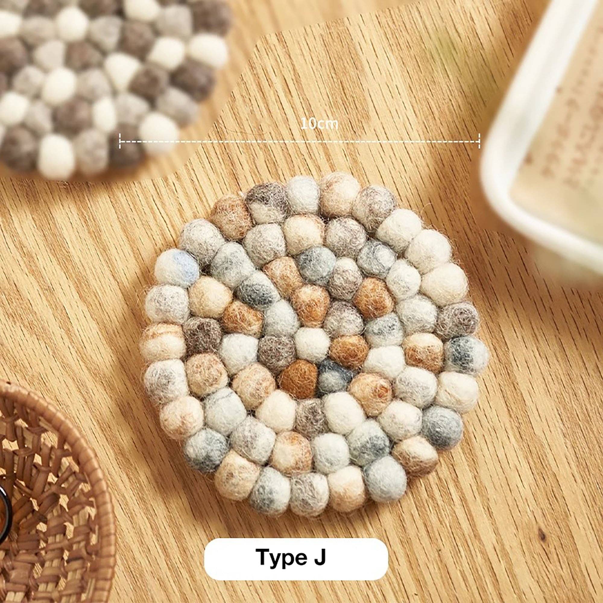 MinoCraft - Wholesale Coasters - Handmade felt coaster with animal patterns8