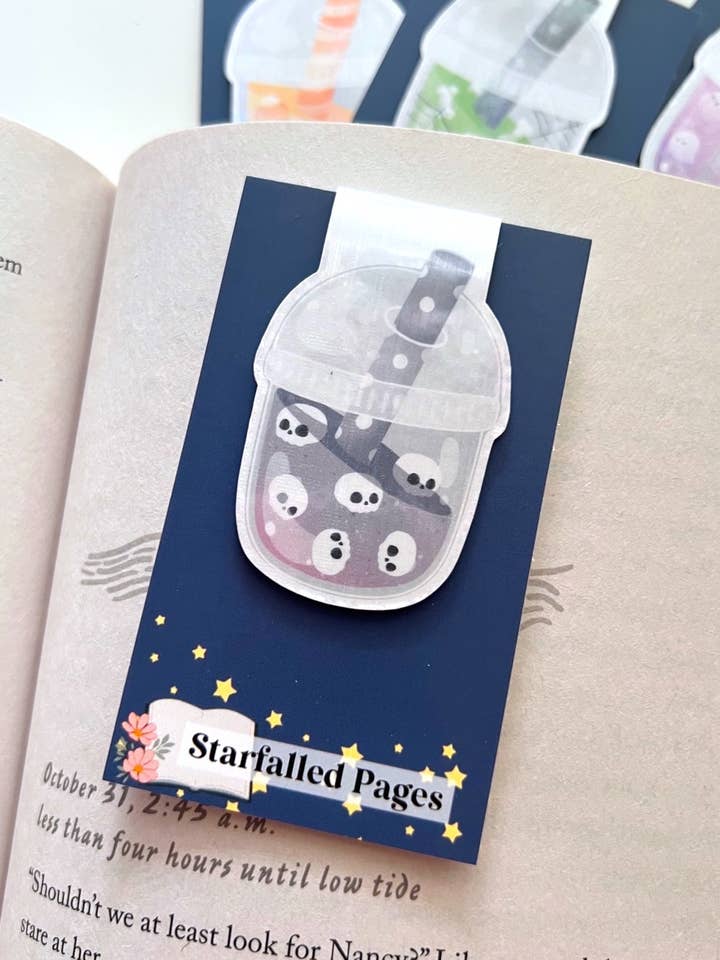 Skulls Boba Drink - magnetiskt bokmärke för wholesale av Starfalled Pages