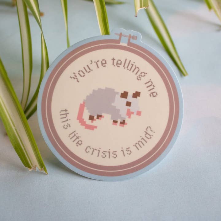 Doctor Scribble - Wholesale Sticker - Mid Life Crisis Possum Vinyl Sticker2