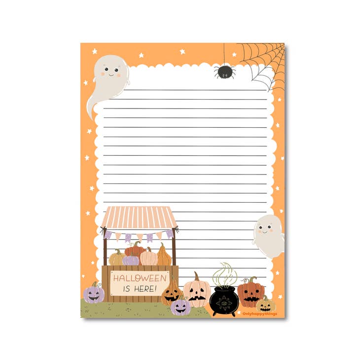 Notepad Halloween is here A5 for wholesale by Only Happy Things Stationery