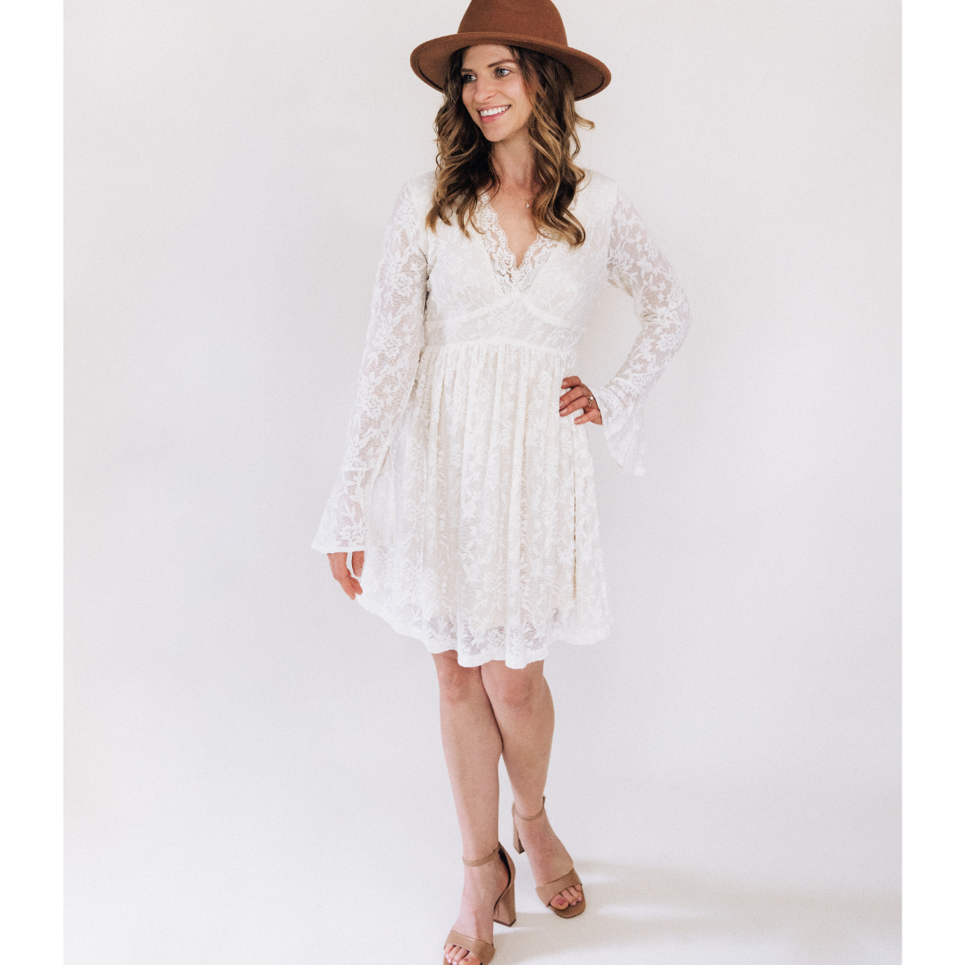 HAHA MAMA Clothing - Wholesale Mommy & Me Sets - Ivory Lace Mommy & Me Dress - Women5