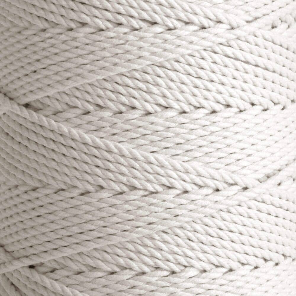 MB Cordas - Wholesale Craft Supplies - 4MM 3 strand 400m cotton cord NATURAL Macrame Rope 3 ply Craft String3