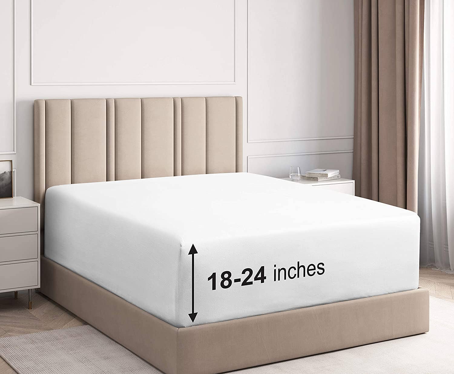 CGK Unlimited - Vente Draps-housses - Drap plat 100 % coton - Drap supérieur doux 400 fils5