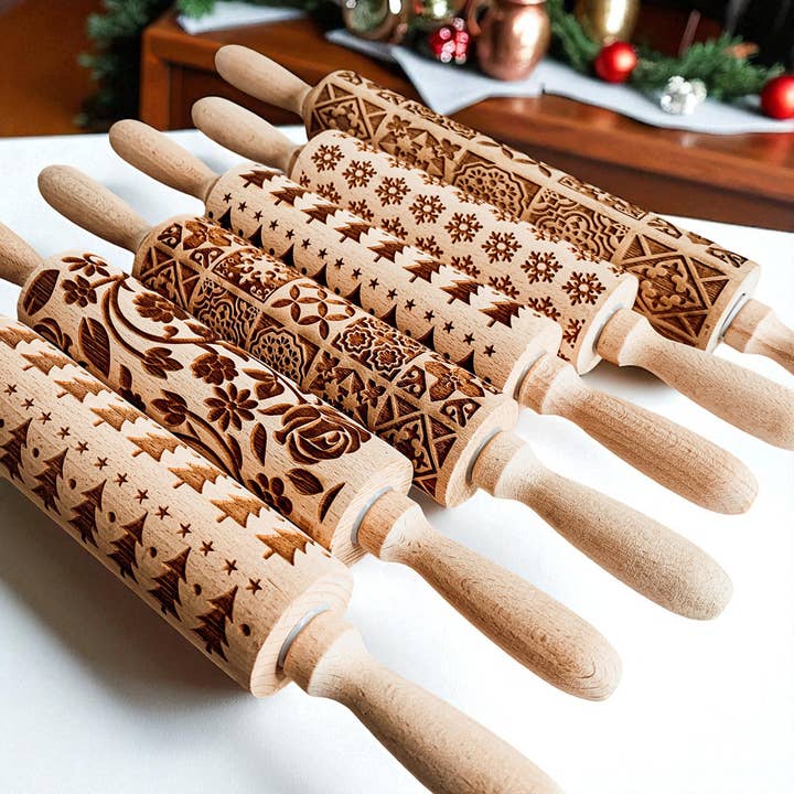 Gia Roma - Wholesale Rolling Pin - Christmas Cookie Cutter Baking Gift Set Wooden Rolling Pins 33