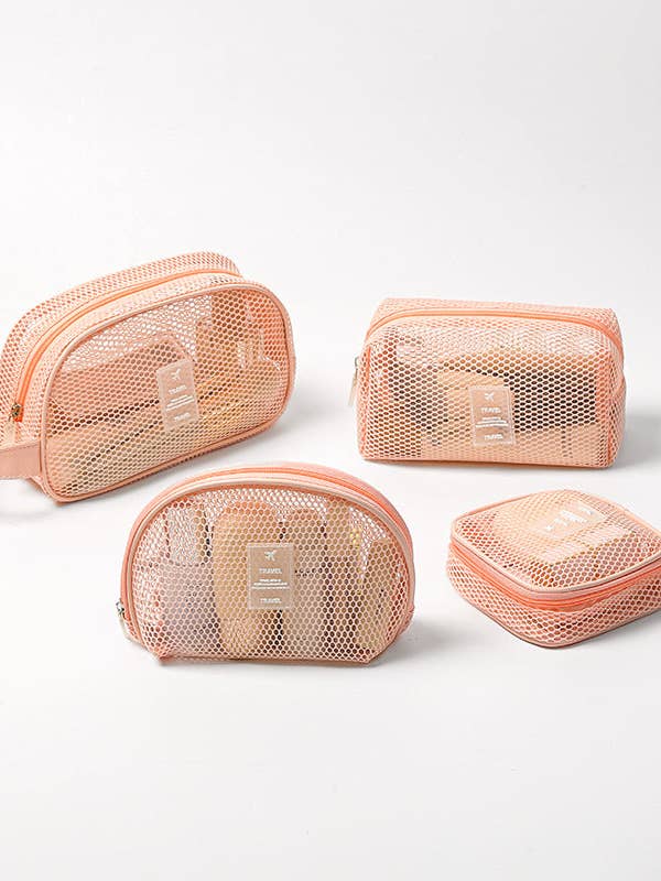 Large Capacity Simple Mesh Make Up Bags DP25C644 for wholesale by Dipped Shop