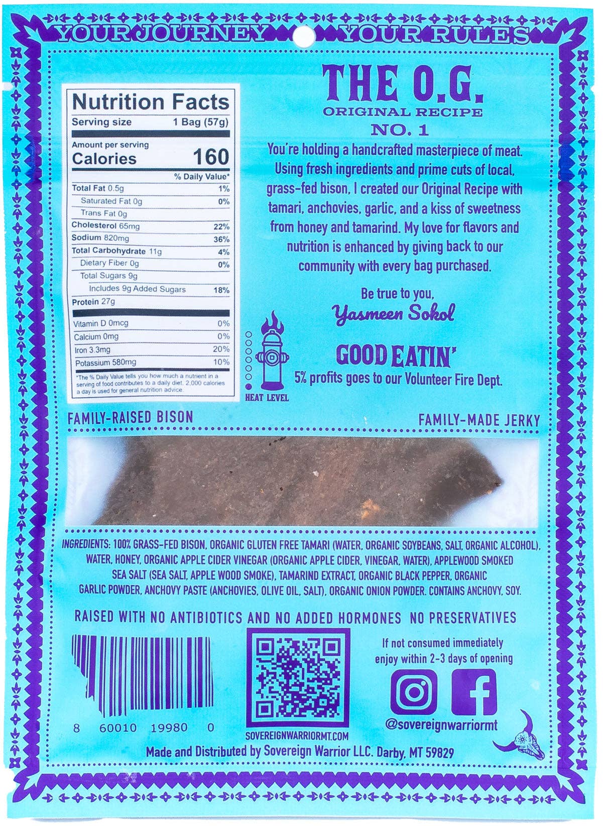 Sovereign Warrior Bison Jerky - Wholesale Jerky - The O.G. - Original Recipe Bison Jerky2