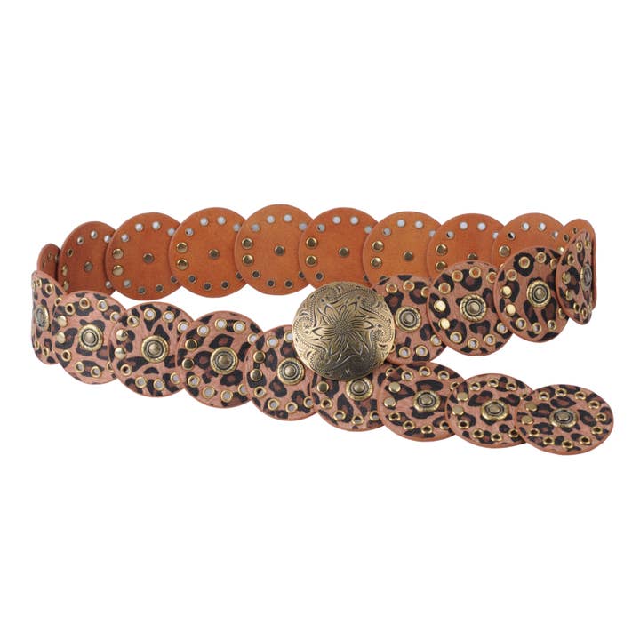 Most Wanted USA - Wholesale Belt - Women's - Leather Circle Caterpillar Disc Belt4