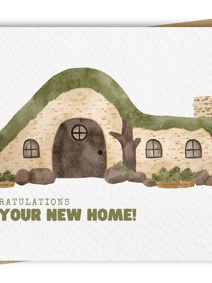 Félicitations pour votre nouvelle carte d'accueil, enveloppe kraft incluse pour la vente par Paper Kuts