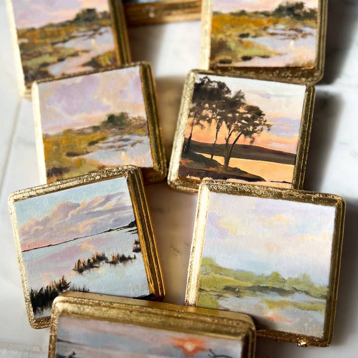 Taylor Wiedemann Fine Art - Vendita all'ingrosso Dipinti/Disegni - Pittura a olio su legno 4x4 - Marsh Creeek 1