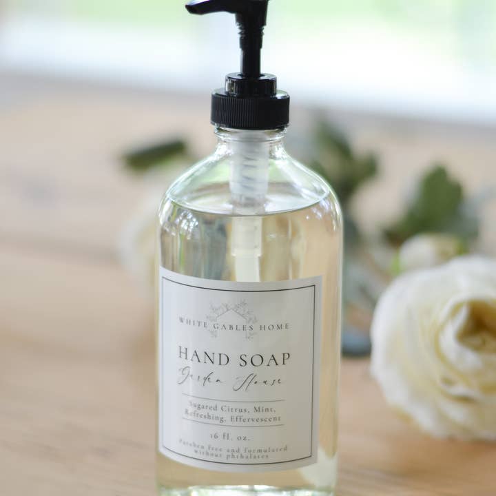 White Gables Home By Aimee Weaver Designs - Wholesale Hand Soap/Wash - Garden House Hand Soap In Glass Jar | Made In USA2