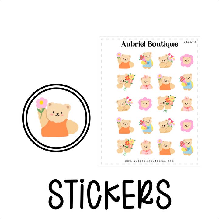 LITTLE BEAR, planner stickers — AB0978 for wholesale by AubrielBoutique