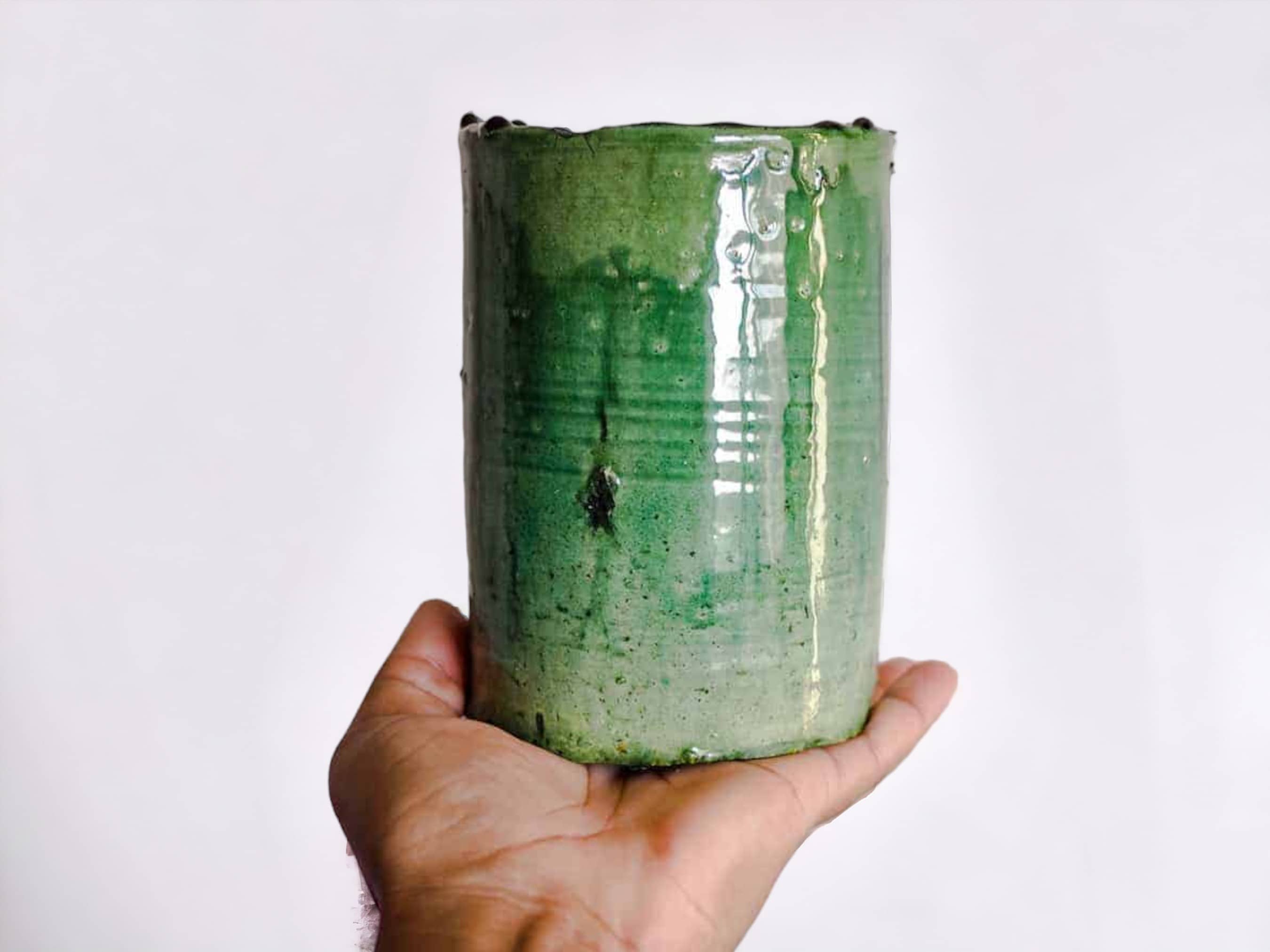 Moroccantastics - Wholesale Plant Pot - Handmade Tamegroute Green Planter Pot – Moroccan Ceramic Pottery for Indoor & Outdoor Plants1