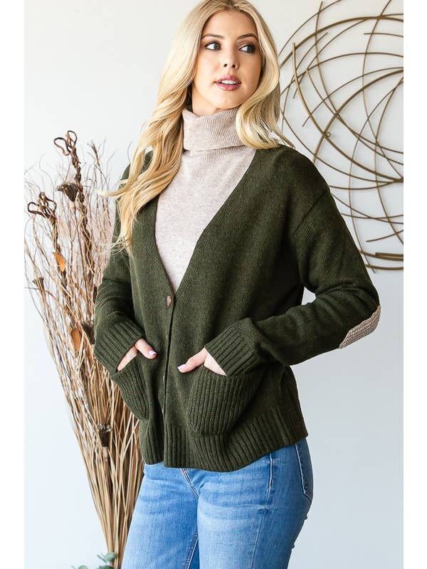 HEIMISH - Wholesale Cardigan - Women's - LVY326 LONG SLEEVE V NECK BUTTON DOWN CARDIGAN13