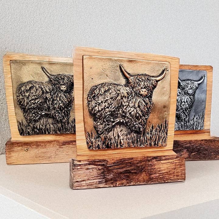 Targa Highland Cow, accessori per la decorazione della casa per la vendita all'ingrosso da parte di Wildflower Designs