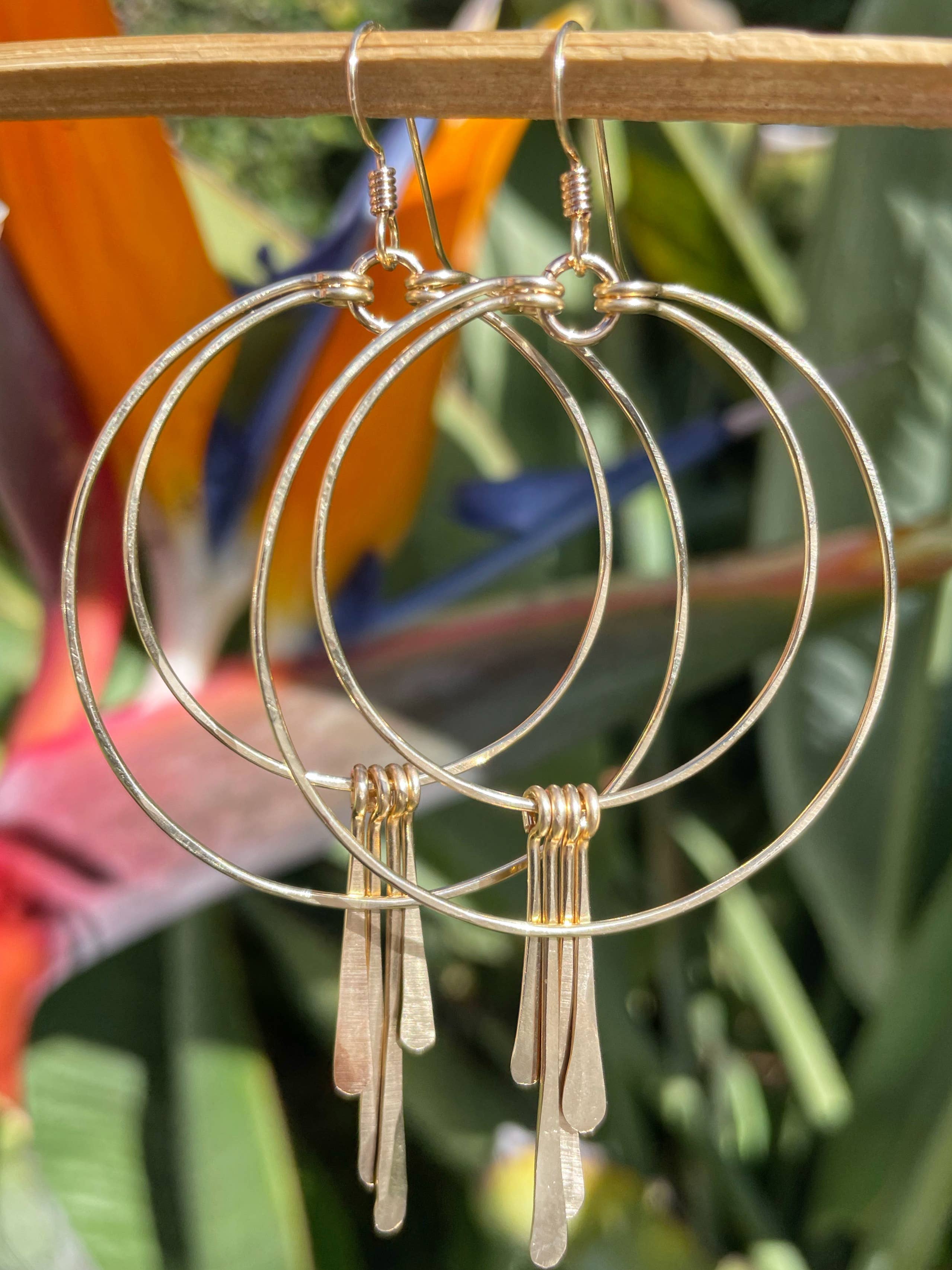 Quinn Sharp Handmade - Wholesale Hoop Earrings - Double Circle Hoop Metal Fringe | 14kt Gold Filled, Sterling5