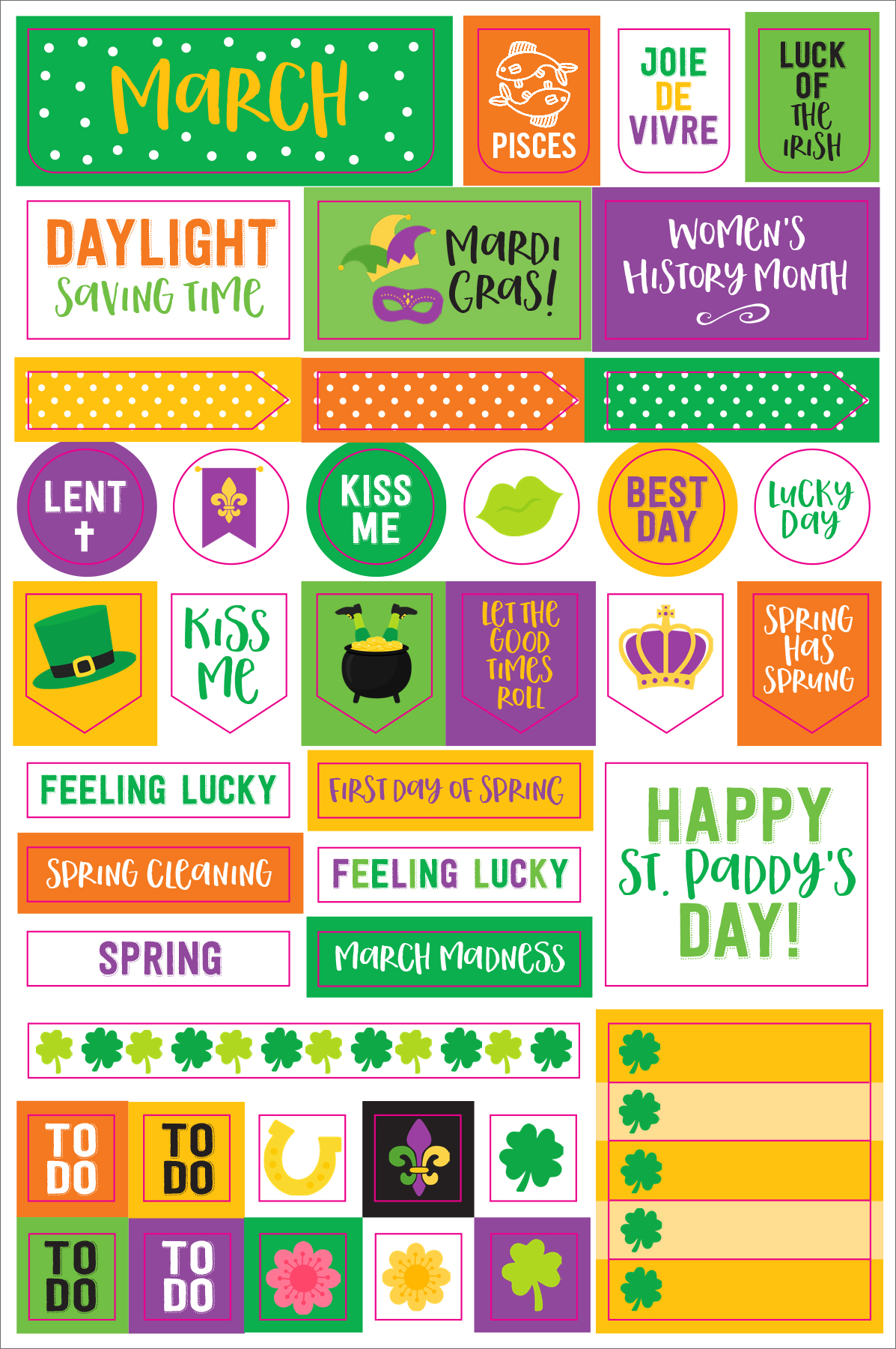 Peter Pauper Press - Wholesale Sticker - Essentials Month By Month Planner Stickers3