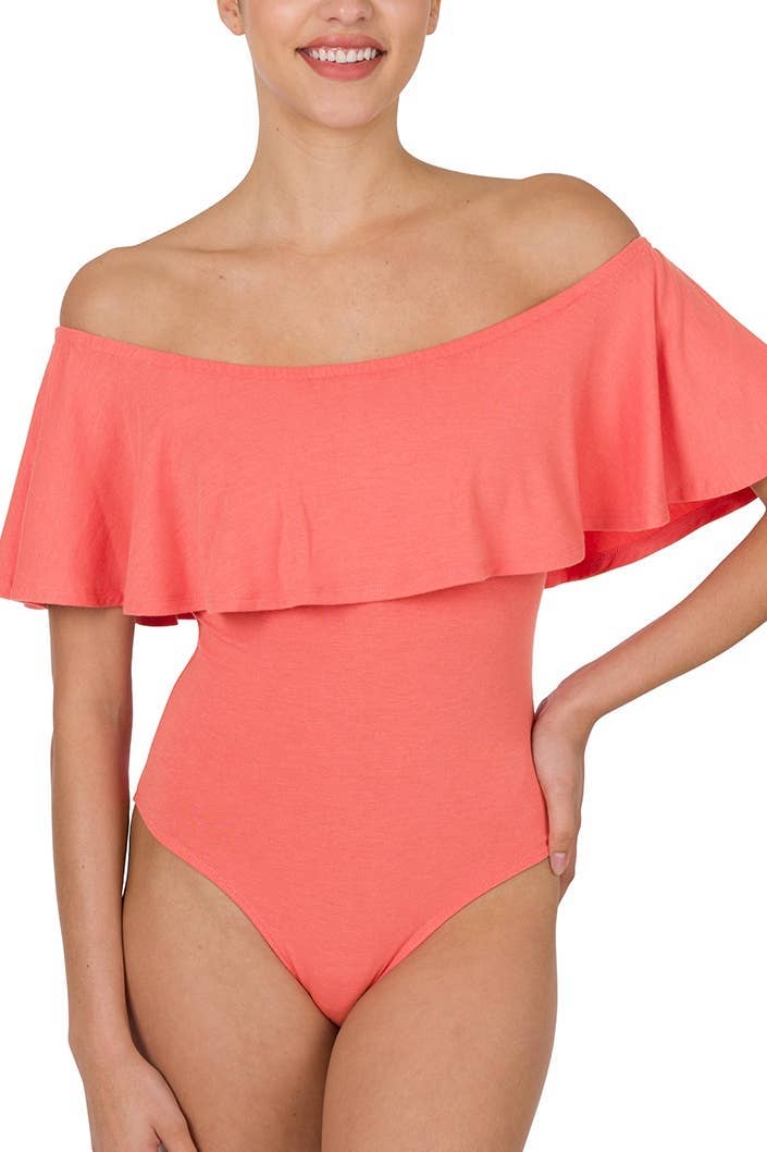 Vanilla Monkey – wholesale Bodysuit - Dam – Volang Off the shoulder Body0