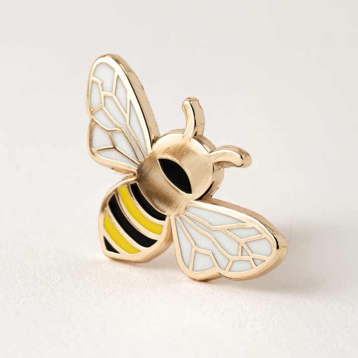 Queen Honey Bee Lapel Pin, Flower Garden Gifts for wholesale by Happily Plants