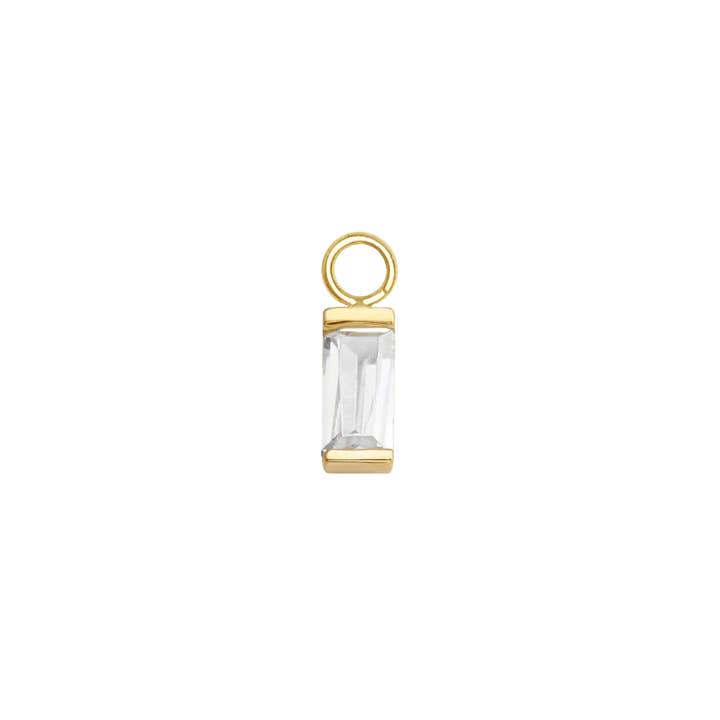Baguette – 14K & 18K Gold Gemstone Charm for wholesale by Piercing-zone