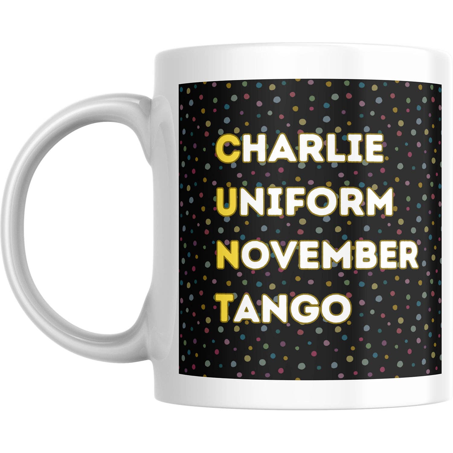 Lunabuloona – Großhandel Kaffeebecher – Rude Acronym „CUNT“ Keramikbecher, 11 Unzen, großer Griff7