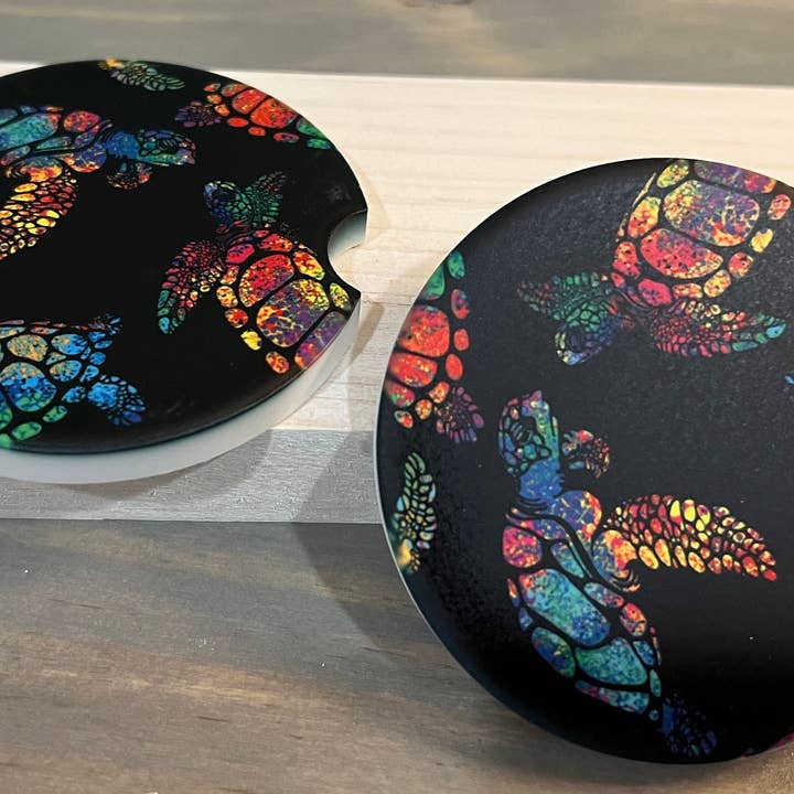 2-Piece Ceramic Coasters for Car Cup Holder for wholesale by Tara’s Craft Room