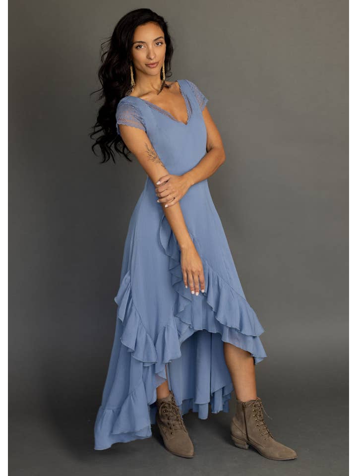 Joyfolie - Wholesale Dress - Women's - Baylin Dress in Bluestone