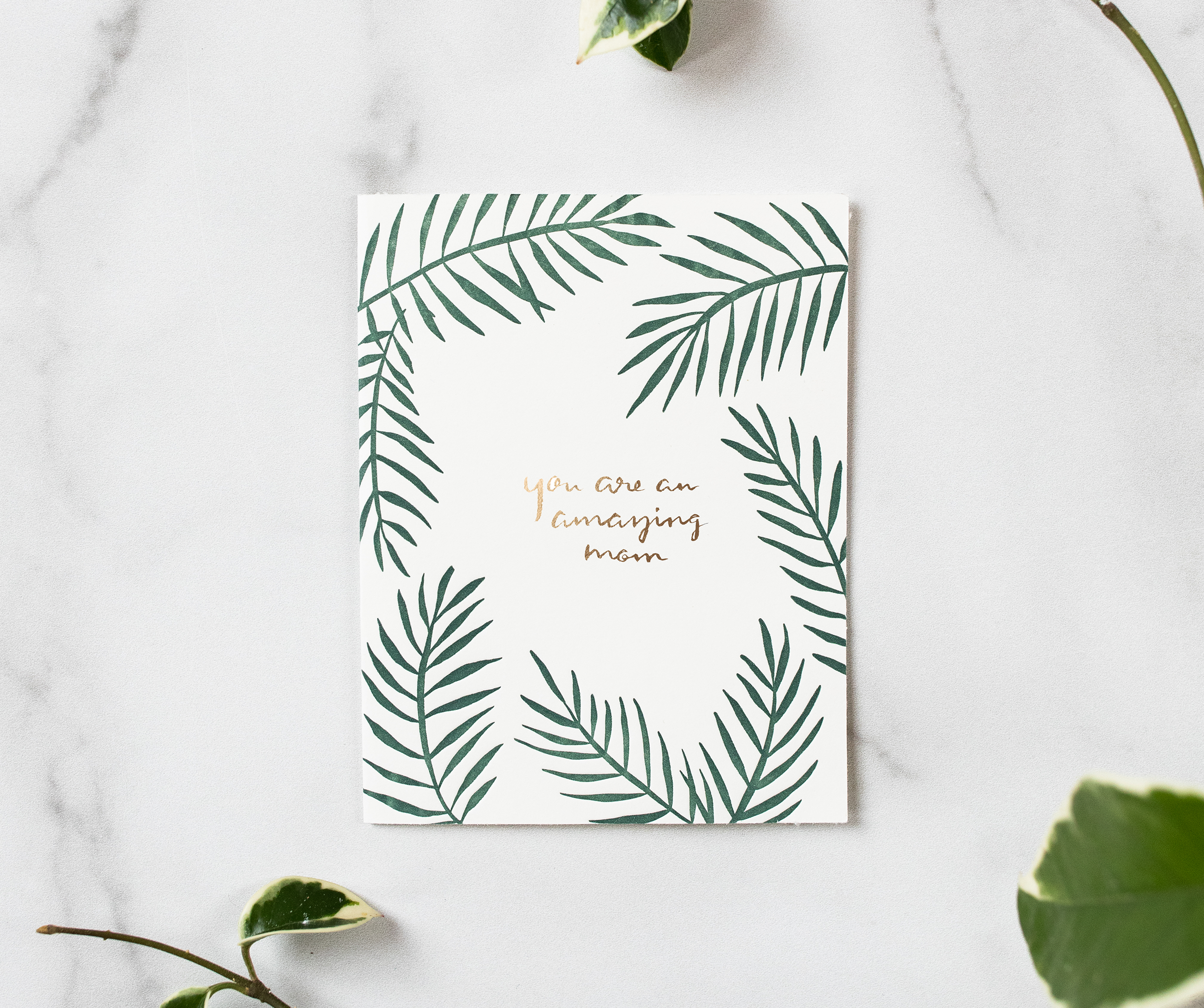 Lake Erie Design Co. - Wholesale Mother's Day Card - You Are an Amazing Mom - Palms1