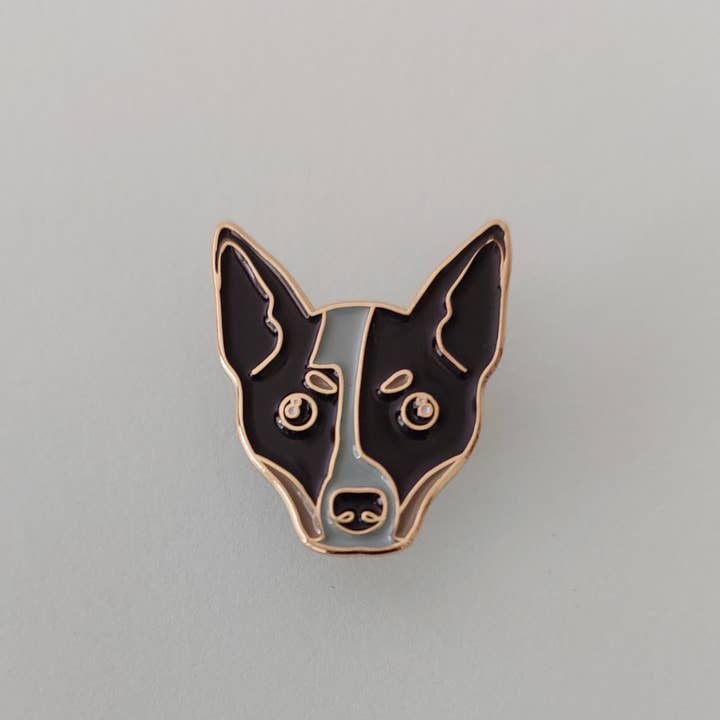 Patch Press - Vendita all'ingrosso Spilla da bavero - Spilla smaltata a forma di Australian Cattle Dog ACD/Blue Heeler