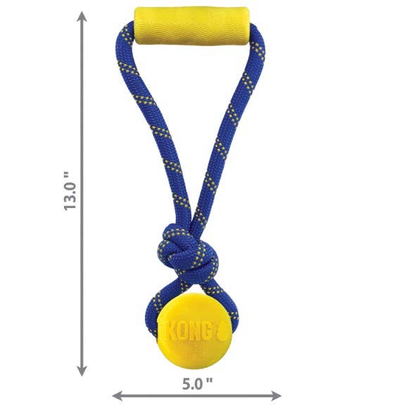 Pet Palette Distribution - Wholesale Pet Toy - Dog - KONG® Jaxx Brights Tug w/Ball Dog Toy Assorted Medium