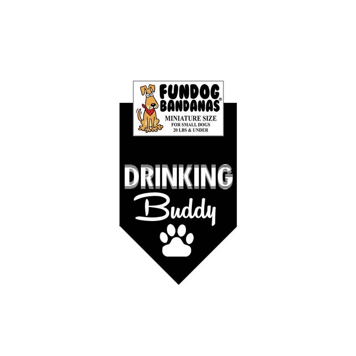 Assorted Colors 5 Pack - Drinking Buddy Dog Bandana for wholesale on Faire