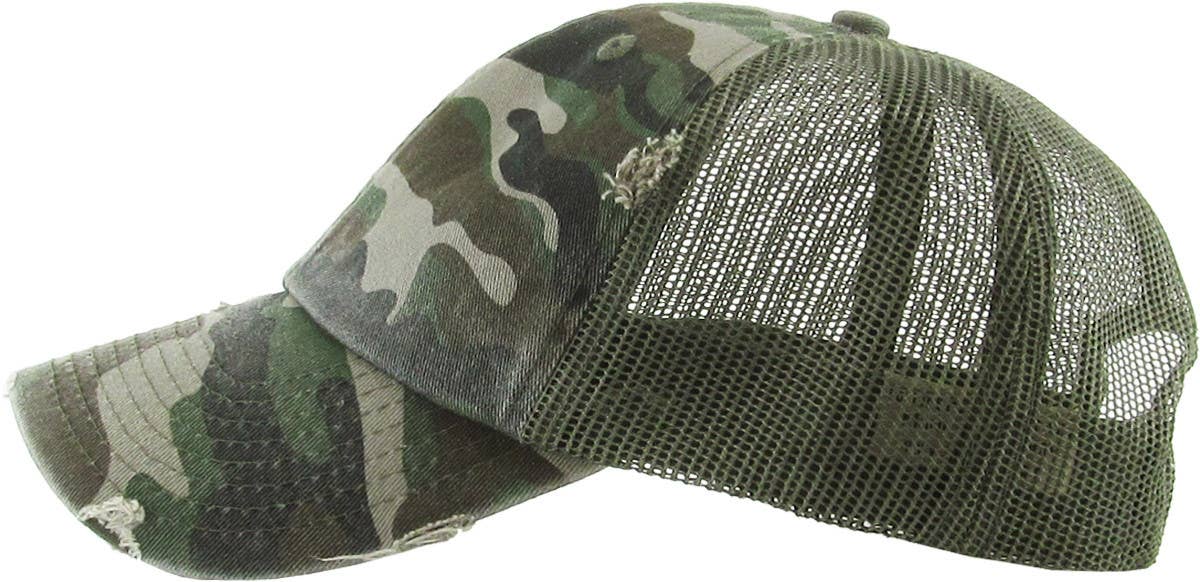 KBETHOS – Großhandel Basecap – Unisex – Vintage-Trucker-Cap mit Mesh-Einsätzen10