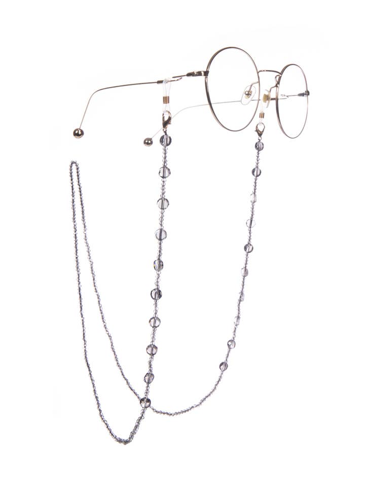 Cordino Grigio con Perline di Cristallo N5634 per la vendita all'ingrosso da parte di Ole