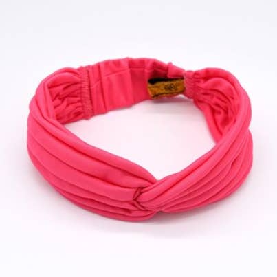 Modischer Haarturban/Haarschmuck in knallrosafarbenem Rosa für den Großhandel von Fleur de lys collections