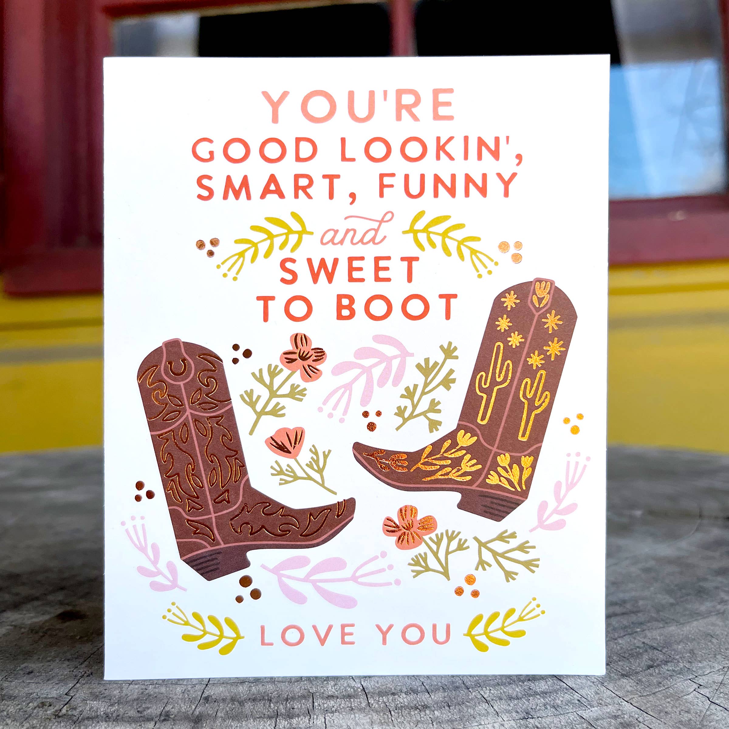 Paper Parasol Press - Wholesale Love Card - Sweet to Boot Love Card2
