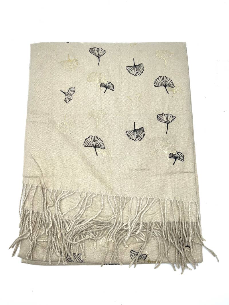 LINETA – wholesale Slöja - Dam – HH-191 Gingko förgylld halsduk15