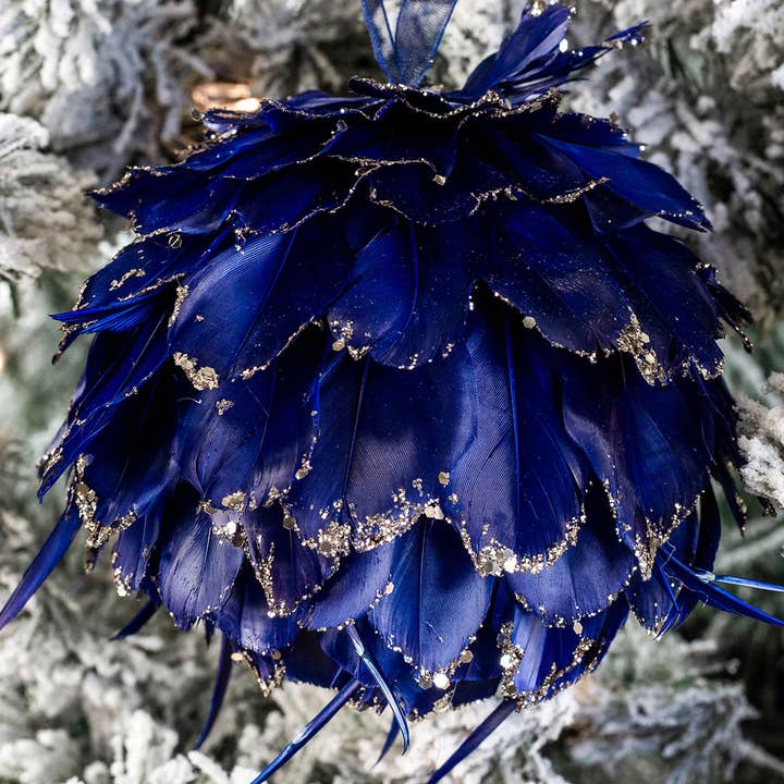 Zucker Feather Products – wholesale Ornament – Navy Blue Christmas Ornament4